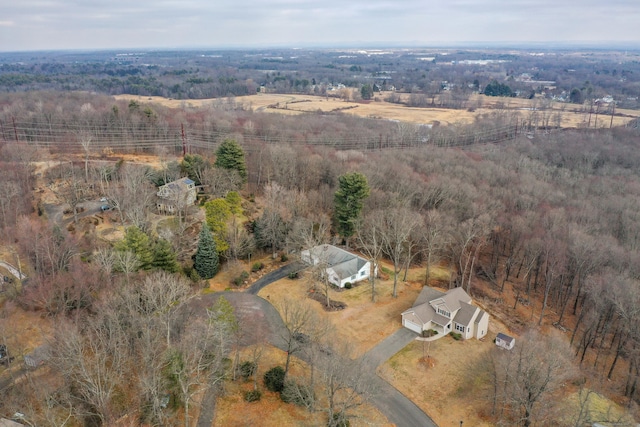 bird's eye view with a rural view