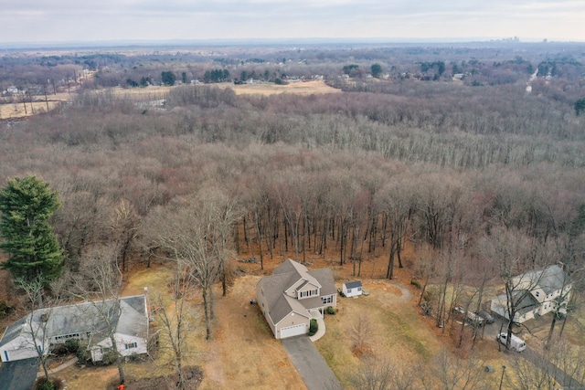 drone / aerial view with a rural view