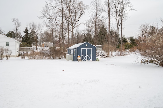 view of snowy yard