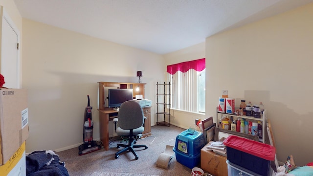 view of carpeted office