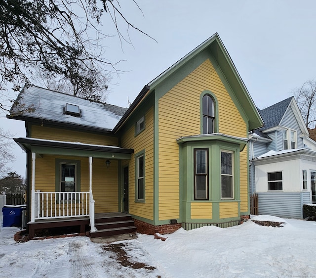 view of front of home with a porch