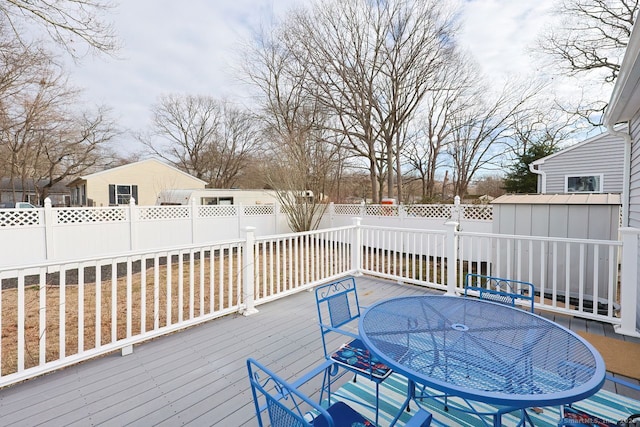 view of wooden terrace