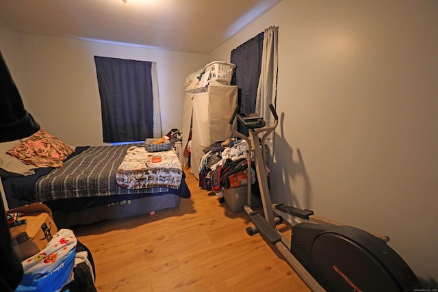 bedroom featuring light hardwood / wood-style floors