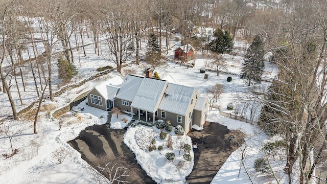 view of snowy aerial view