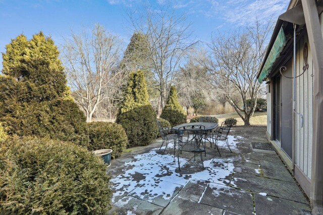 view of yard with a patio area