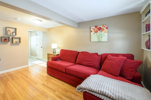 living room featuring hardwood / wood-style floors