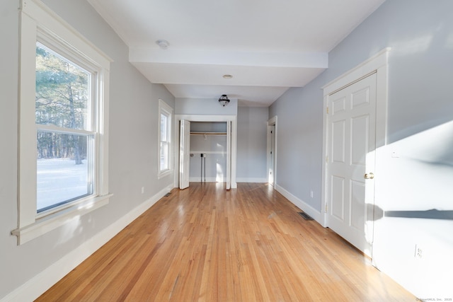 interior space featuring light hardwood / wood-style floors