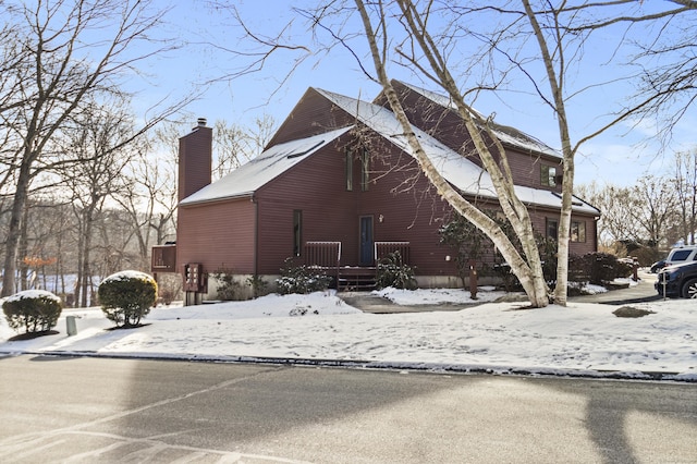 view of snowy exterior