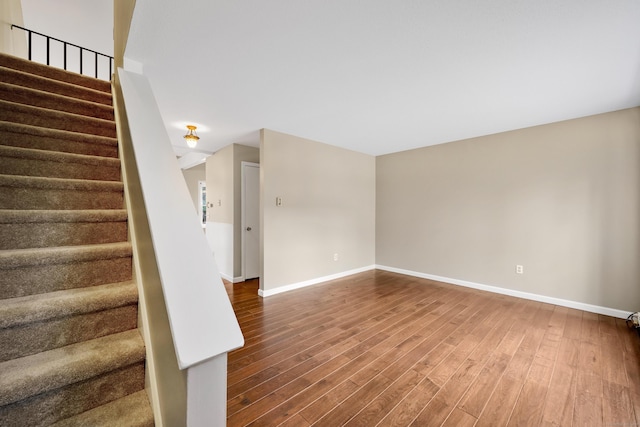 interior space with hardwood / wood-style flooring