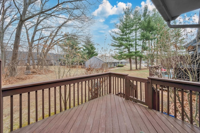 view of wooden deck