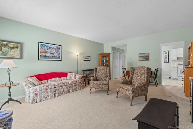 view of carpeted living room