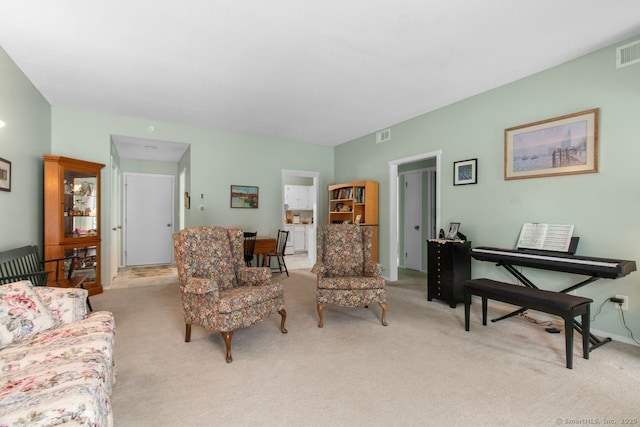 view of carpeted living room