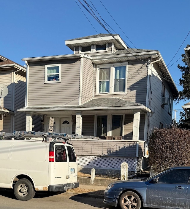 view of front of house with covered porch