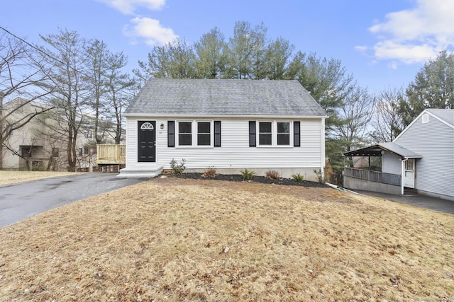 view of front of house with a carport