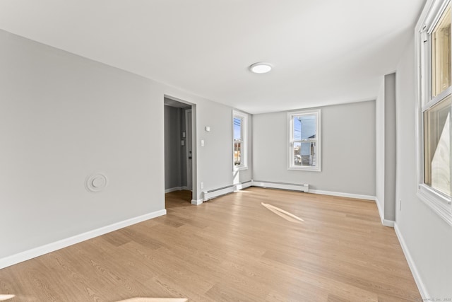 empty room featuring light hardwood / wood-style flooring