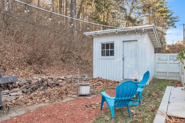 view of outbuilding