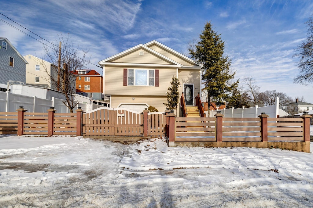 98 City Ave, New Britain, CT 06051 - view of front of house with a gate and a fenced front yard