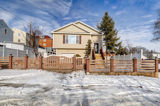 98 City Ave, New Britain, CT 06051 - view of front of house with a gate and a fenced front yard