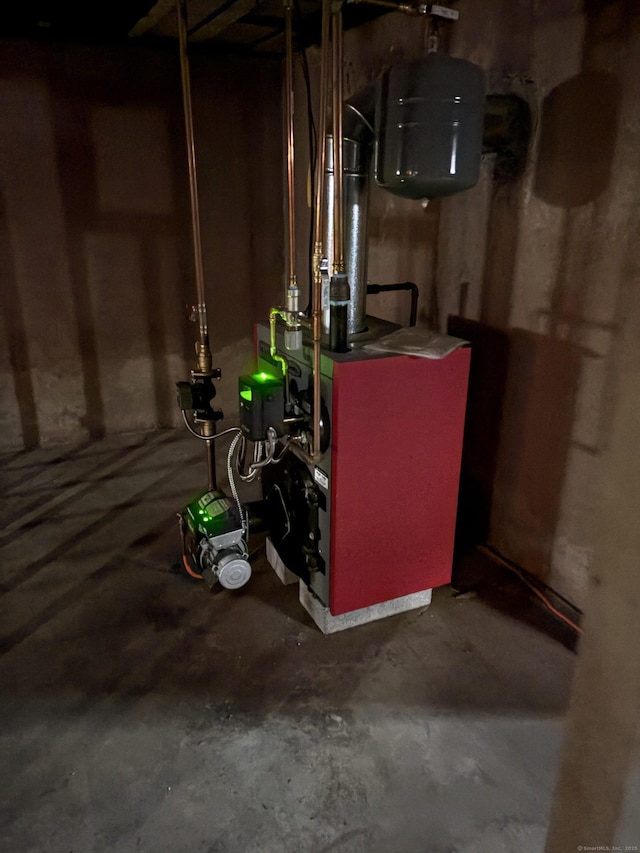 utility room with a heating unit