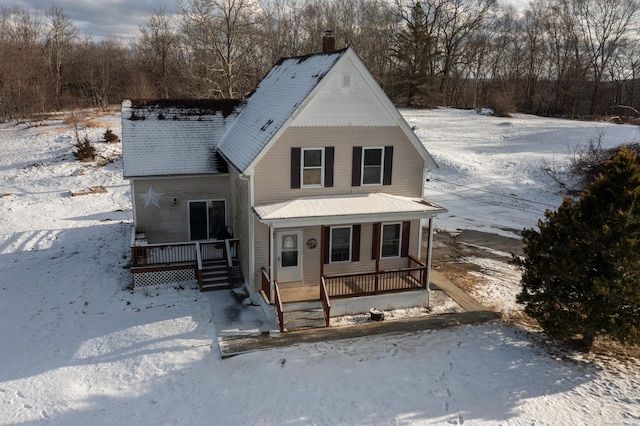 view of front facade with a porch