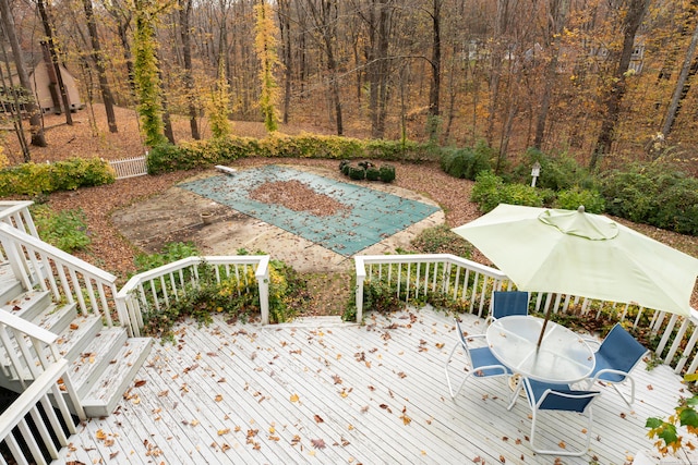 view of wooden deck