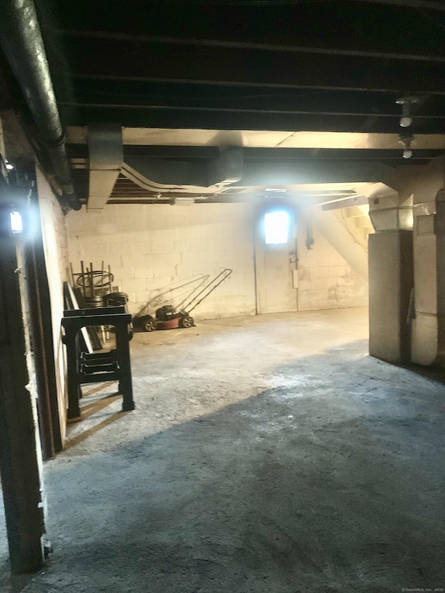 view of basement