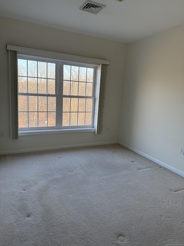 carpeted spare room featuring a healthy amount of sunlight