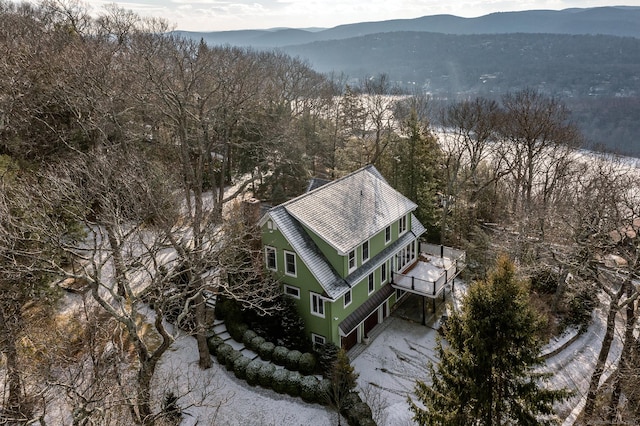 bird's eye view featuring a mountain view