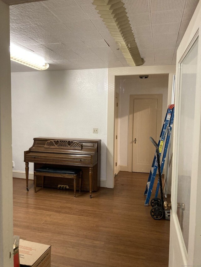 misc room with hardwood / wood-style floors