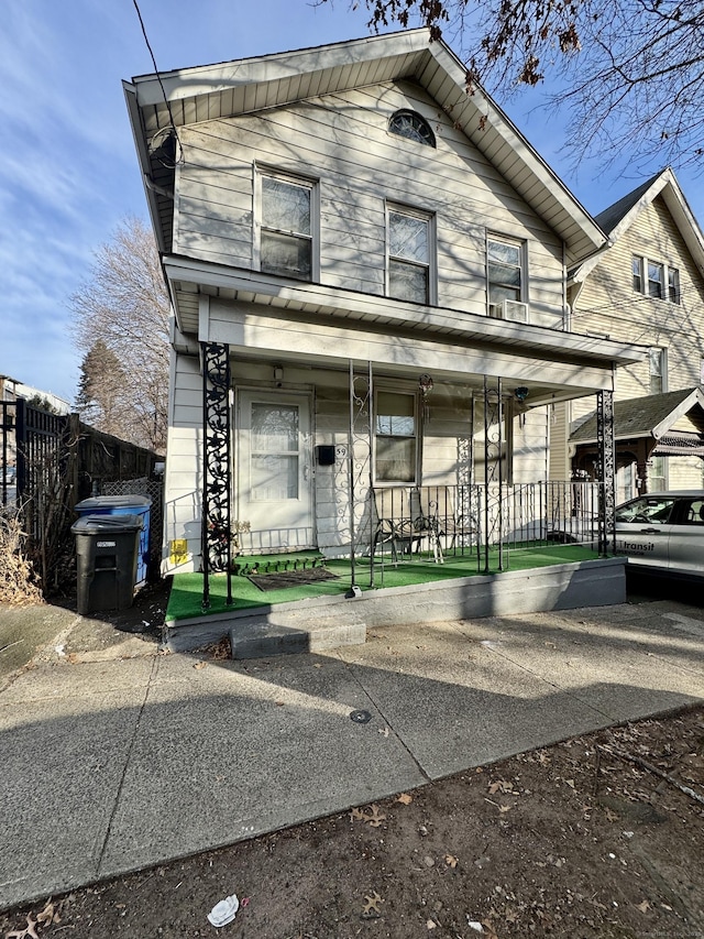 view of front of house featuring covered porch