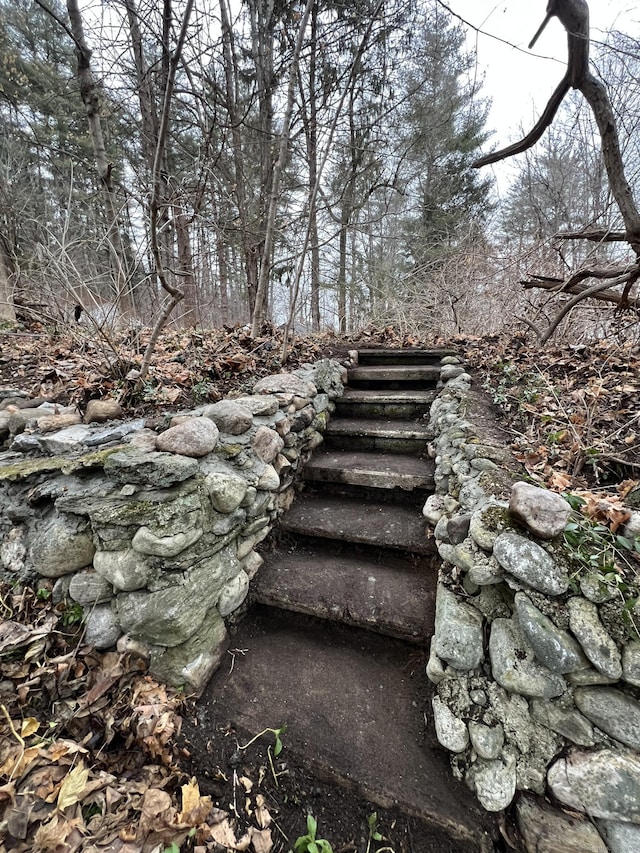 view of stairs