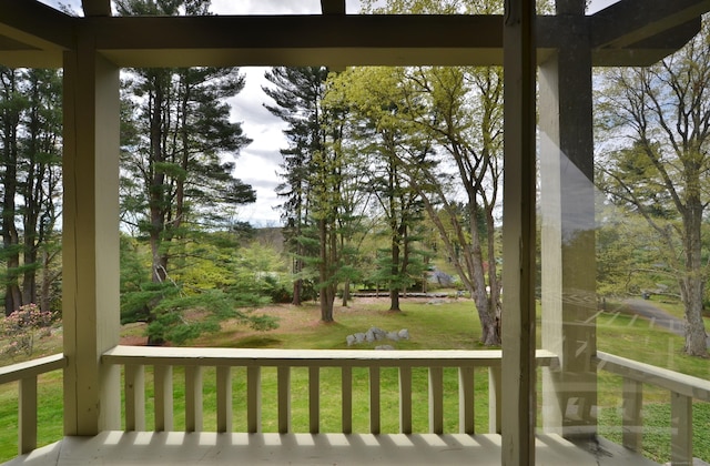 7 Old Depot Rd, Chester, CT 06412 - wooden deck with a yard