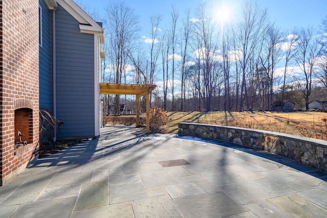 view of patio with a pergola