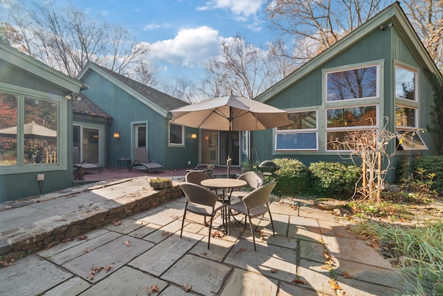 rear view of house with a patio area