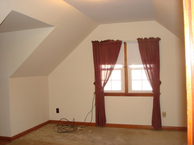 bonus room with lofted ceiling