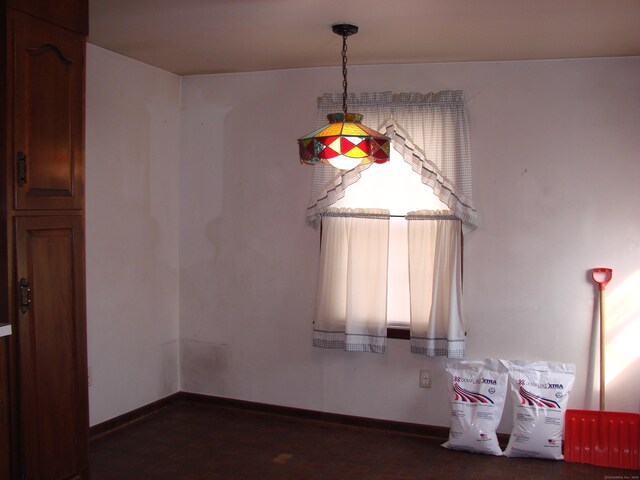 view of unfurnished dining area