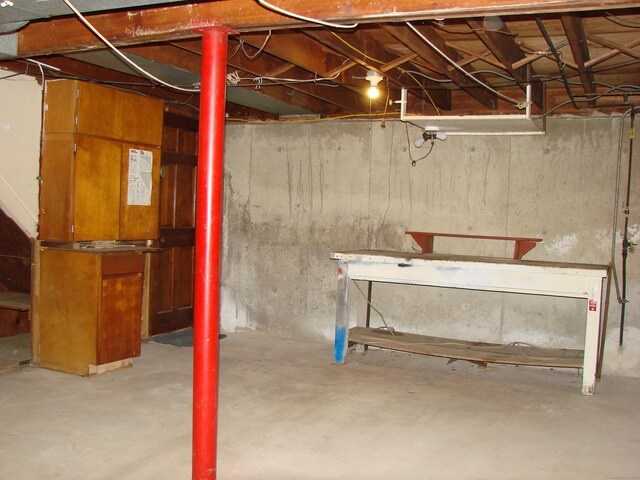 view of basement