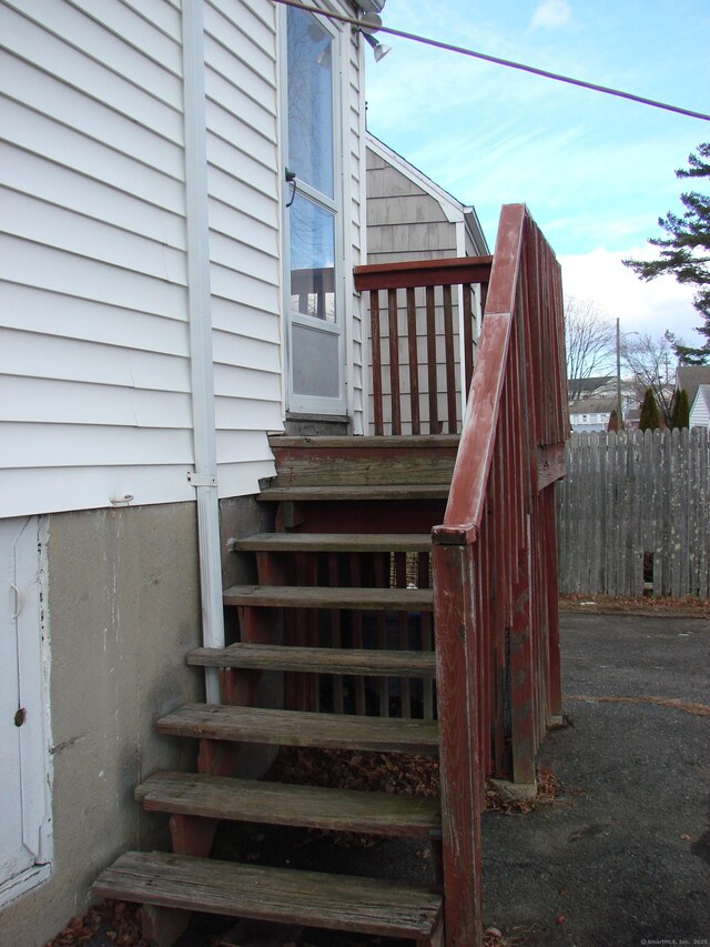 view of stairs