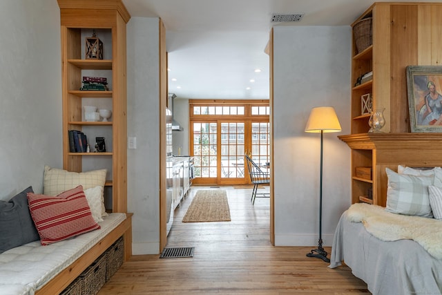 interior space featuring light hardwood / wood-style flooring