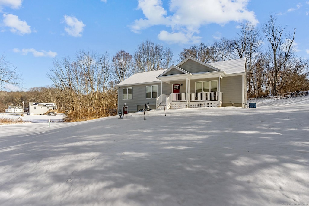 view of front of property with covered porch