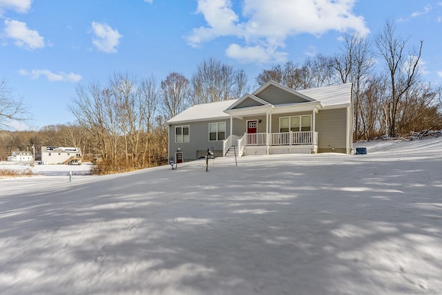 view of front of property with covered porch