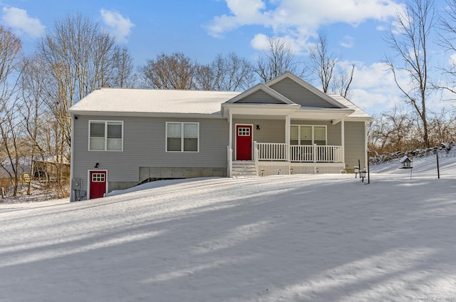 view of front of property with covered porch