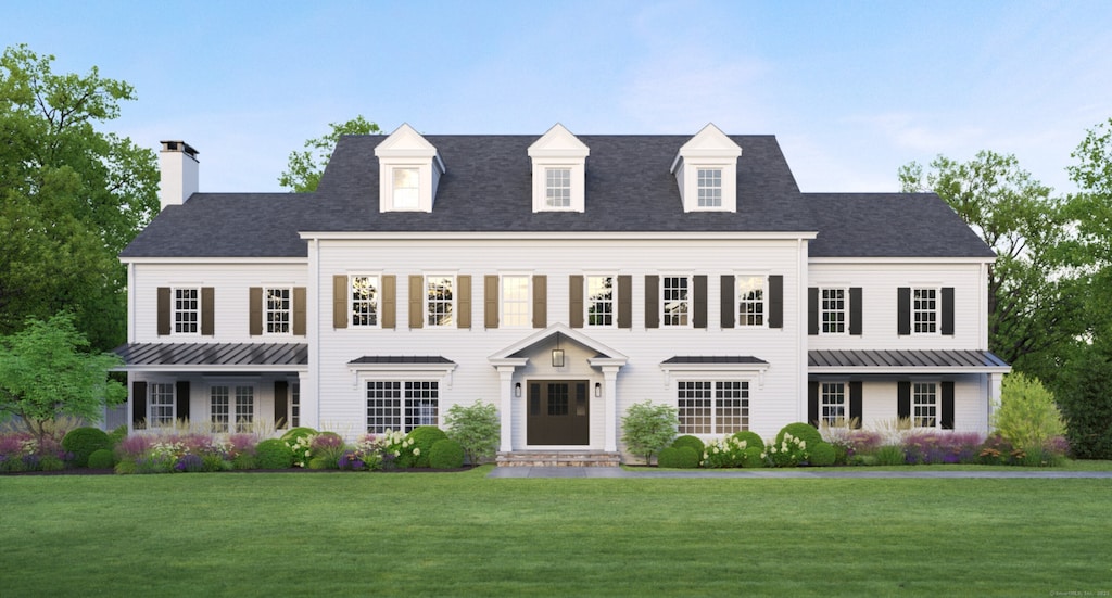 11 Winterset Rd, Greenwich, CT 06830 - view of front of home with a front lawn