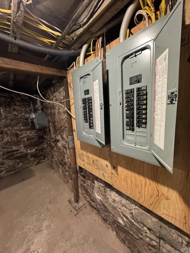 utility room featuring electric panel