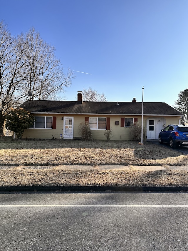 view of single story home