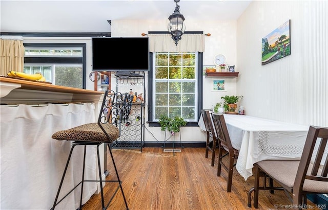 dining room featuring hardwood / wood-style floors