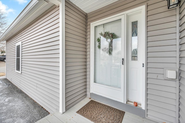 view of doorway to property