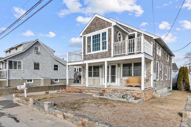 view of front of property with a porch