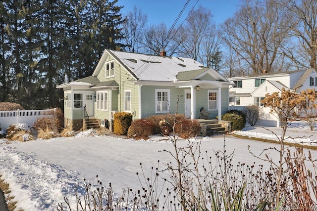 view of front of home