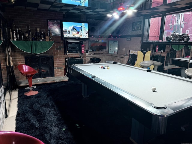 rec room featuring billiards